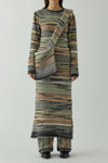 SWAYING/KNIT Crochet Striped Long Skirt SW22AW2L19 Green